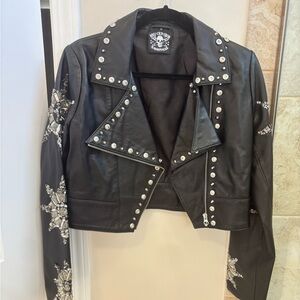 Studded Black Leather Jacket